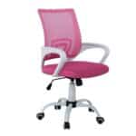 BF2101-S Πολυθρόνα-Pro Γραφείου με Ανάκλιση, Βάση Μέταλλο Βαφή Άσπρο, Ροζ Mesh 57x53x86/96cm - Image 17