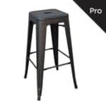 RELIX Σκαμπό Bar-Pro H.67cm, Στοιβαζόμενο, Μέταλλο Βαφή Antique Black 43x43 H.67cm - Image 8