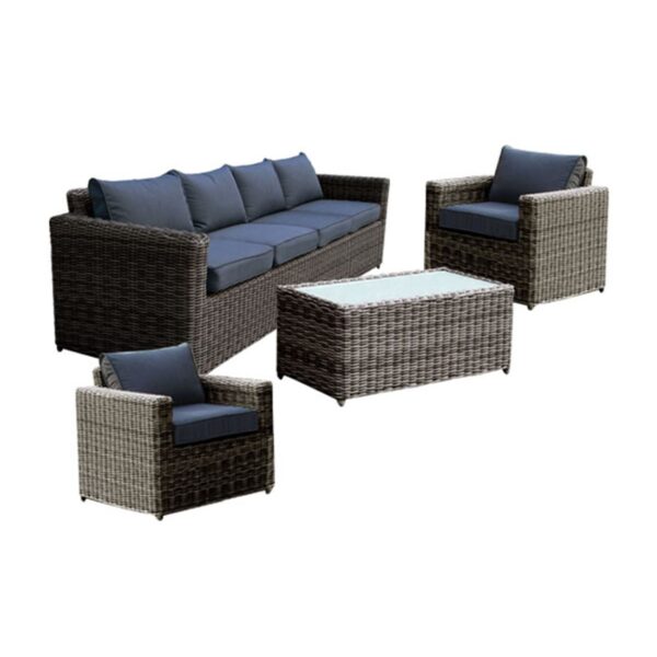 ARIZONA Set Σαλόνι Κήπου ALU: 4Θέσιος +2 Πολυθρόνες +Τραπέζι Wicker Grey Brown- Μαξ.Ανθρακί Τραπεζάκι+Καναπ.4θέσ+2 Πολυθ - Image 6