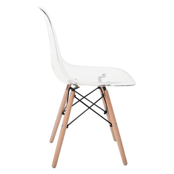 ART Wood Καρέκλα Τραπεζαρίας - Κουζίνας, Πόδια Οξιά, Κάθισμα PET Clear - 1 Step K/D 45x48x81cm - Image 17