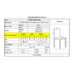 FOREX Καρέκλα White Wash, Ύφασμα Πορτοκαλί 50x58x83cm - Image 3