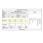 BAXTER Τραπέζι Κουζίνας Τραπεζαρίας, Μέταλλο Βαφή Μαύρο, Sonoma 140x80x75cm - Image 9