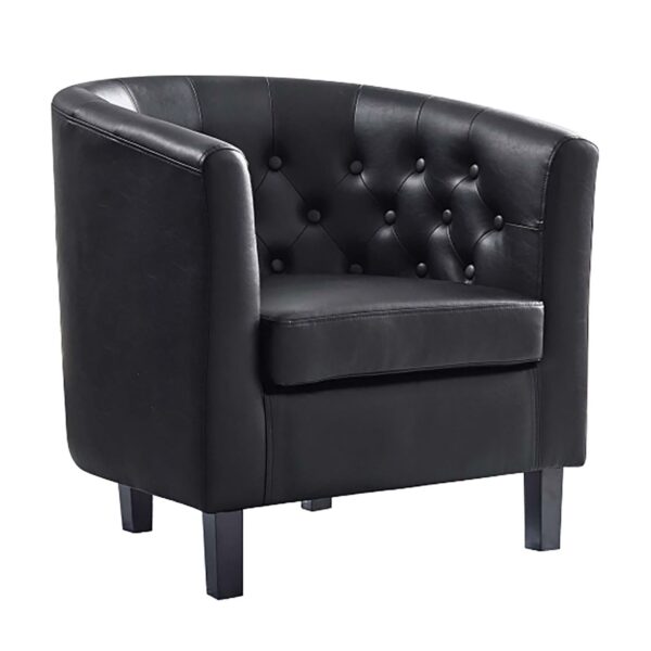 BOGA Button Πολυθρόνα Σαλονιού Καθιστικού, Pvc Μαύρο 76x69x75cm - Image 10