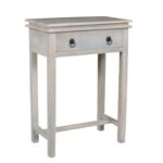 MAISON CONSOLE Έπιπλο Κονσόλα 1 Συρτάρι, Ξύλο Mango Antique Άσπρο 60x34x80cm - Image 6