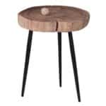 PATEL Τραπεζάκι Σαλονιού Καθιστικού, Μέταλλο Βαφή Μαύρο, Ξύλο Ακακία Φυσικό +/-34x33x40cm - Image 8