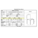 CELINA Καρέκλα Μέταλλο Βαφή Φυσικό, Ύφασμα Καφέ 45x54x85cm - Image 18