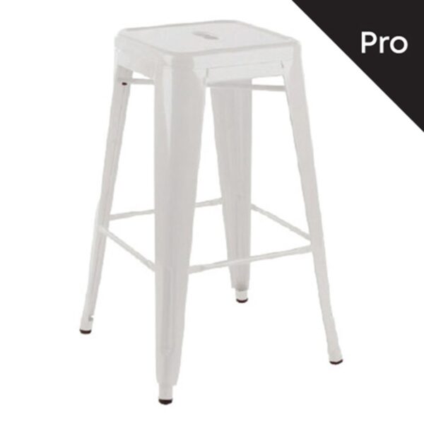 RELIX Σκαμπό Bar-Pro H.67cm, Στοιβαζόμενο, Μέταλλο Βαφή Άσπρο 43x43 H.67cm - Image 8