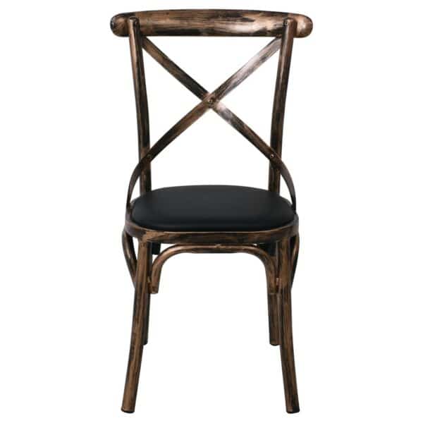 MARLIN Καρέκλα Τραπεζαρίας Μέταλλο Βαφή Black Gold, PU Μαύρο 52x51x86cm - Image 15