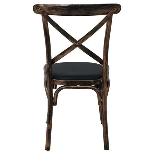 MARLIN Καρέκλα Τραπεζαρίας Μέταλλο Βαφή Black Gold, PU Μαύρο 52x51x86cm - Image 17