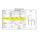 VISION Καρέκλα Στοιβαζόμενη, Ύφασμα Ριγέ, PP Μαύρο 57x53x89cm - Image 9