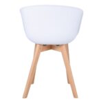 OPTIM Πολυθρόνα Ξύλινο Πόδι Οξιά Φυσικό, PP Άσπρο 54x51x79cm - Image 17