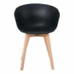 OPTIM Πολυθρόνα Ξύλινο Πόδι Οξιά Φυσικό, PP Μαύρο 54x51x79cm - Image 15