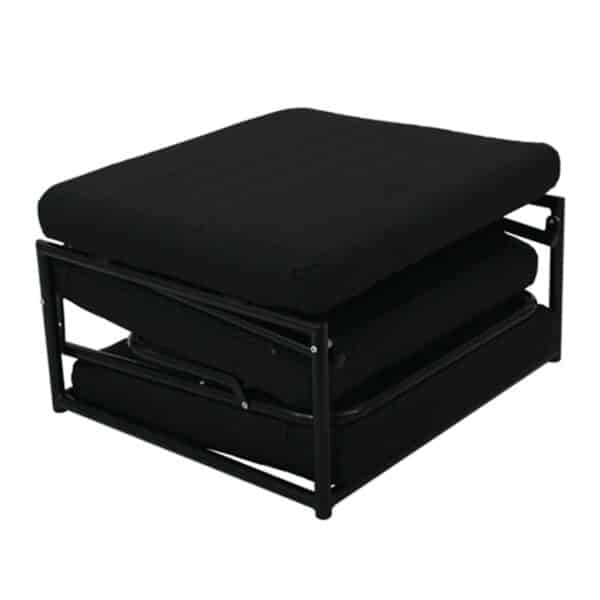 LOGAN Σκαμπό - Κρεβάτι, Σαλονιού - Καθιστικού, Στρώμα 7cm, Ύφασμα Μαύρο 72x65x42cm Bed:72x180x42cm - Image 14