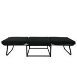 LOGAN Σκαμπό - Κρεβάτι, Σαλονιού - Καθιστικού, Στρώμα 7cm, Ύφασμα Μαύρο 72x65x42cm Bed:72x180x42cm - Image 15