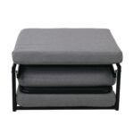 LOGAN Σκαμπό - Κρεβάτι Σαλονιού - Καθιστικού, Στρώμα 7cm, Ύφασμα Γκρι 72x65x42cm Bed:72x180x42cm - Image 14