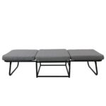 LOGAN Σκαμπό - Κρεβάτι Σαλονιού - Καθιστικού, Στρώμα 7cm, Ύφασμα Γκρι 72x65x42cm Bed:72x180x42cm - Image 15
