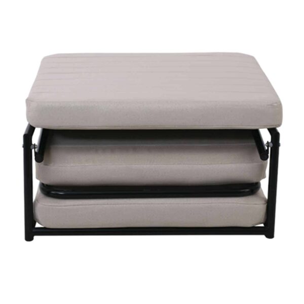 LOGAN Σκαμπό - Κρεβάτι Σαλονιού - Καθιστικού, Στρώμα 7cm, Ύφασμα Εκρού 72x65x42cm Bed:72x180x42cm - Image 14