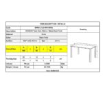 HANSON Τραπέζι Κουζίνας- Τραπεζαρίας, Μέταλλο Βαφή Μαύρο, Σκούρο Καρυδί 160x90x75cm - Image 3