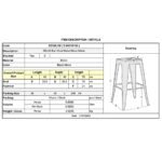 RELIX Σκαμπό Bar-Pro, Στοιβαζόμενο, Μέταλλο Βαφή Μαύρο Matte 43x43 H.76cm - Image 9