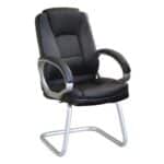 BF6950V Πολυθρόνα Γραφείου Επισκέπτη, Pu Μαύρο 64x65x108cm - Image 6