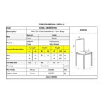 MOLTEN Καρέκλα Καρυδί, Ύφασμα Μπεζ 48x55x100cm - Image 9