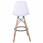 ART Wood Σκαμπό BAR με Πλάτη, Πόδια Οξιά Φυσικό, PP Άσπρο 47x54x71/109cm - Image 16