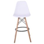 ART Wood Σκαμπό BAR με Πλάτη, Πόδια Οξιά Φυσικό, PP Άσπρο 47x54x71/109cm - Image 17