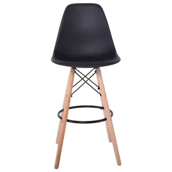 ART Wood Σκαμπό BAR με Πλάτη, Πόδια Οξιά Φυσικό, PP Μαύρο 47x54x71/109cm - Image 17