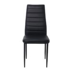 JETTA Καρέκλα Τραπεζαρίας Κουζίνας, Μέταλλο Βαφή Μαύρο Pvc Μαύρο 40x50x95cm - Image 16