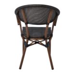 COSTA Πολυθρόνα Dining Αλουμινίου, Απόχρωση Καρυδί Textilene Μαύρο 58x57x83cm - Image 17