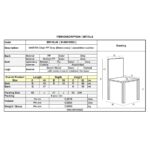 MARTIN Καρέκλα Metal Cross Ξύλο, PP Γκρι, Μονταρισμένη Ταπετσαρία 49x56x82cm - Image 9