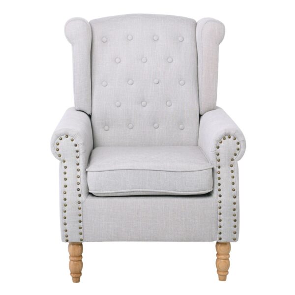 ROSY Πολυθρόνα - Μπερζέρα Φυσικό, Ύφασμα Εκρού 76x80x103cm - Image 17