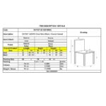 LIZARD Καρέκλα Τραπεζαρίας Μέταλλο Βαφή Μαύρο, Ξύλο Ακακία Φυσικό 44x46x85cm - Image 9