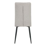 MINA Καρέκλα Τραπεζαρίας Κουζίνας, Μέταλλο Βαφή Μαύρο, Ύφασμα Μπεζ 43x56x97cm - Image 17