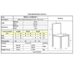 BELLA Καρέκλα Τραπεζαρίας, Μέταλλο Βαφή Φυσικό, Ύφασμα Απόχρωση Lime 50x56x80cm - Image 9