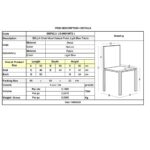 BELLA Καρέκλα Τραπεζαρίας, Μέταλλο Βαφή Φυσικό, Ύφασμα Απόχρωση Light Blue 50x56x80cm - Image 9