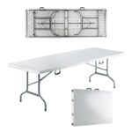 BLOW-R Τραπέζι Συνεδρίου - Catering Πτυσσόμενο (Βαλίτσα), Μέταλλο Γκρι, HDPE Άσπρο 50mm 240x85x75cm - Image 6