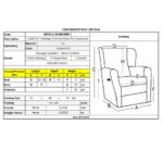 COMFORT Massage Πολυθρόνα Relax, Σαλονιού - Καθιστικού, PU Cappuccino 74x90x98cm - Image 9