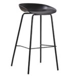 PENTOS Σκαμπό BAR, Μέταλλο Βαφή Μαύρο, PP Μαύρο 49x46x76/83cm - Image 8