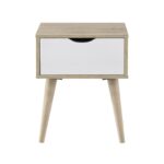 ALIDA Κομοδίνο Απόχρωση Sonoma - Άσπρο 40x36x50cm - Image 8