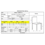 NATURALE Καρέκλα Καρυδί, Ύφασμα Μπεζ 42x50x91cm - Image 9