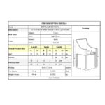 LETO Πολυθρόνα Τραπεζαρίας Κουζίνας, Μέταλλο Βαφή Φυσικό, Ύφασμα Ανοιχτό Καφέ 55x56x86cm - Image 9