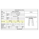 ART Wood Τραπέζι Ροτόντα Τραπεζαρίας-Κουζίνας, Πόδια Οξιά Φυσικό, Επιφ.MDF Άσπρο Φ120cm H.71cm - Image 3