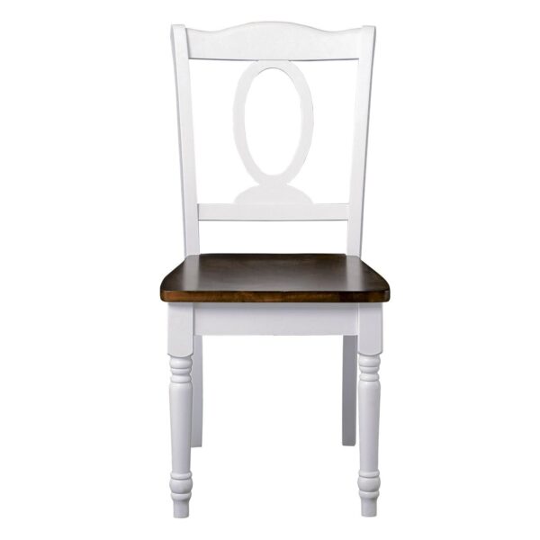 NAPOLEON Καρέκλα Τραπεζαρίας Ξύλο Άσπρο, Καρυδί 44x55x96cm - Image 17