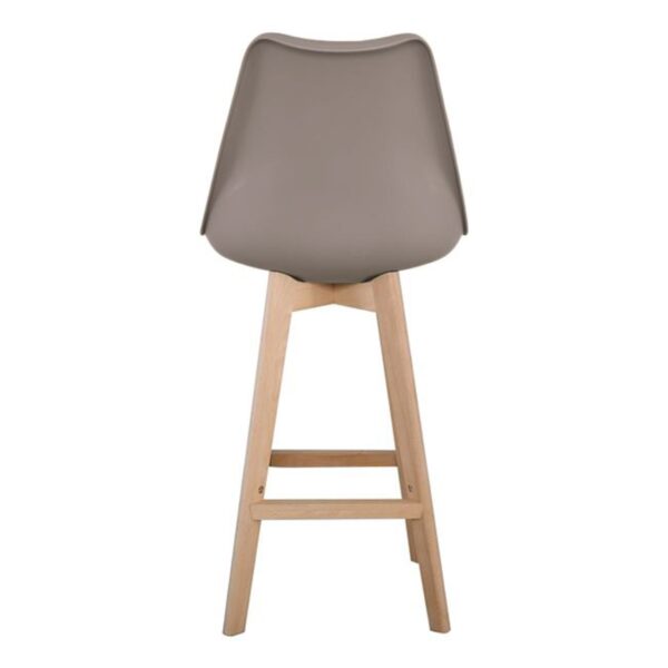 MARTIN Σκαμπό BAR Οξιά Φυσικό, PP-Pu Sand Beige, Μονταρισμένη Ταπετσαρία 49x57x74/111cm - Image 16