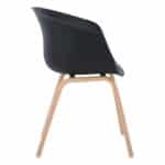 OPTIM Πολυθρόνα Μέταλλο Βαφή Φυσικό, PP Μαύρο 54x51x79cm - Image 16