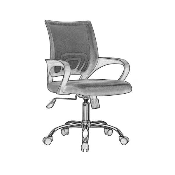 BF2101-F Πολυθρόνα Γραφείου με Ανάκλιση, Μέταλλο Χρώμιο Mesh Μωβ - Μαύρο 57x53x90/100cm - Image 11