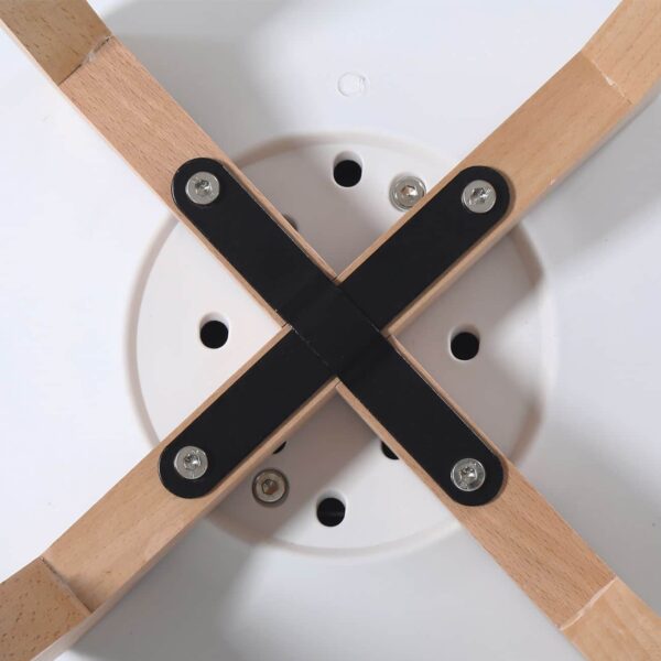 MARTIN Καρέκλα Τραπεζαρίας Κουζίνας, Metal Cross Ξύλο, PP Άσπρο, Αμοντάριστη Ταπετσαρία 48x56x82cm - Image 17