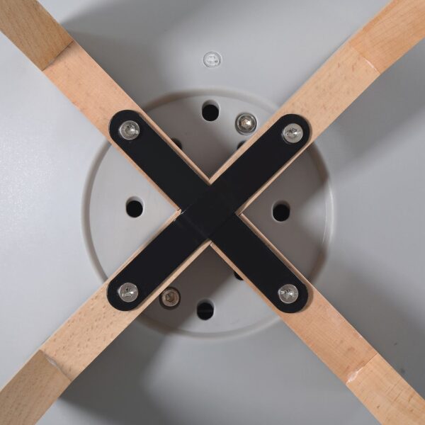 MARTIN Καρέκλα Τραπεζαρίας Κουζίνας, Metal Cross Ξύλο, PP Γκρι, Αμοντάριστη Ταπετσαρία 48x56x82cm - Image 17