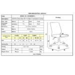 MARTIN Καρέκλα Γραφείου, Βάση Χρώμιο Βαρέως Τύπου, PP & Pu Μαύρο, Μονταρισμένη Ταπετσαρία 51x55x78/88cm - Image 9